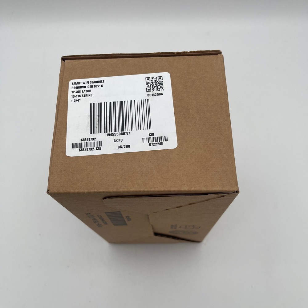 Schlage Encode Plus Smart WiFi Deadbolt Century Matte Black BE499WB CEN 622 C